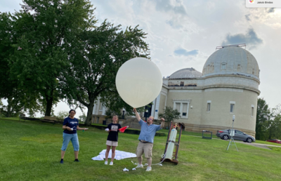 weather balloon in front of AO