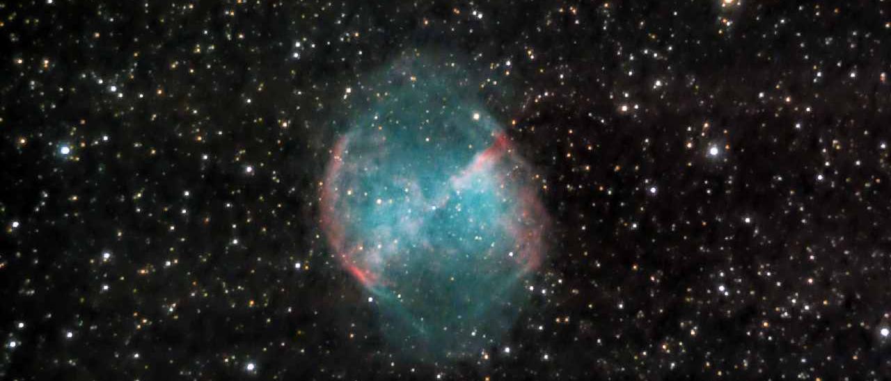 Round blue and pink nebula