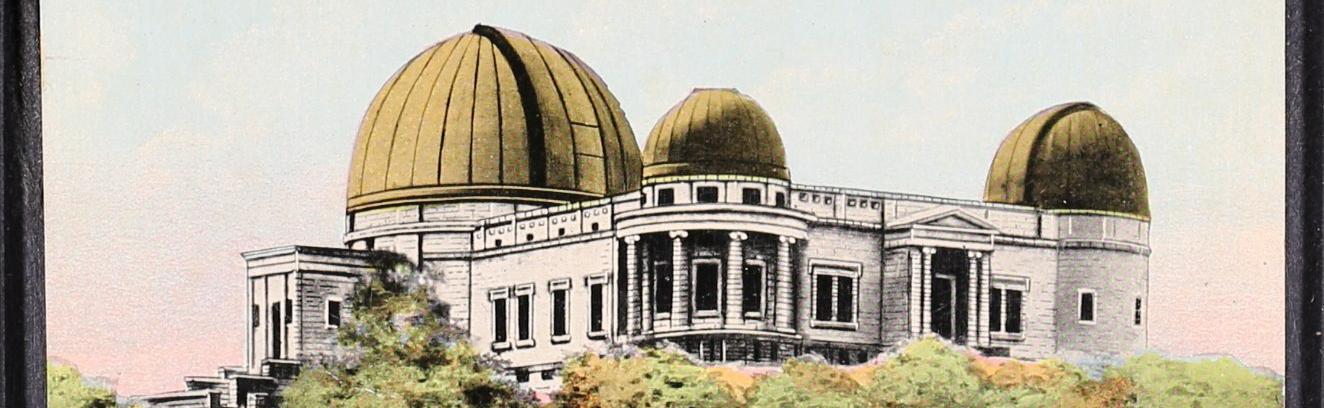 historic postcard of the observatory